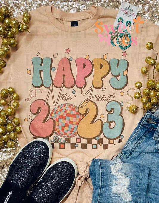 Happy New Year Retro tee