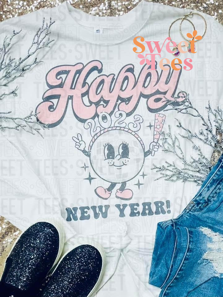 Vintage Happy New Year tee