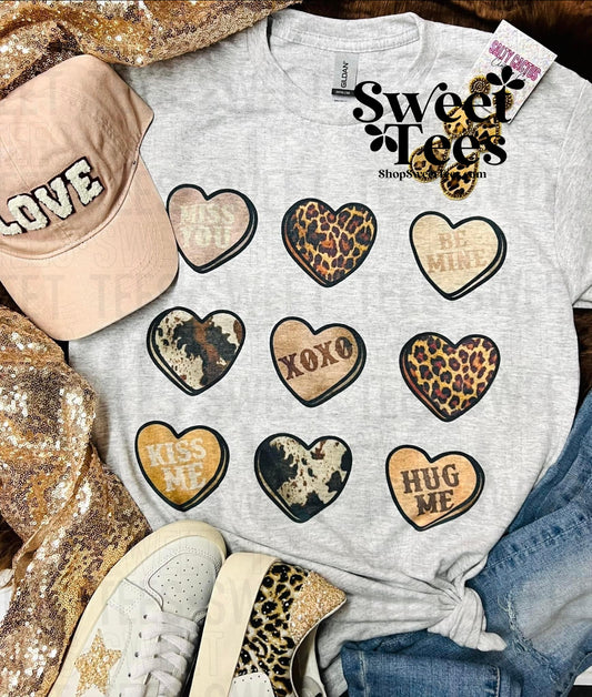 Western Conversation Hearts tee