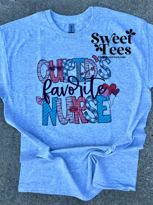 Cupid's Favorite Nurse tee