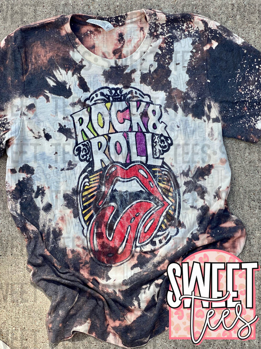 Rock N Roll acid wash tee