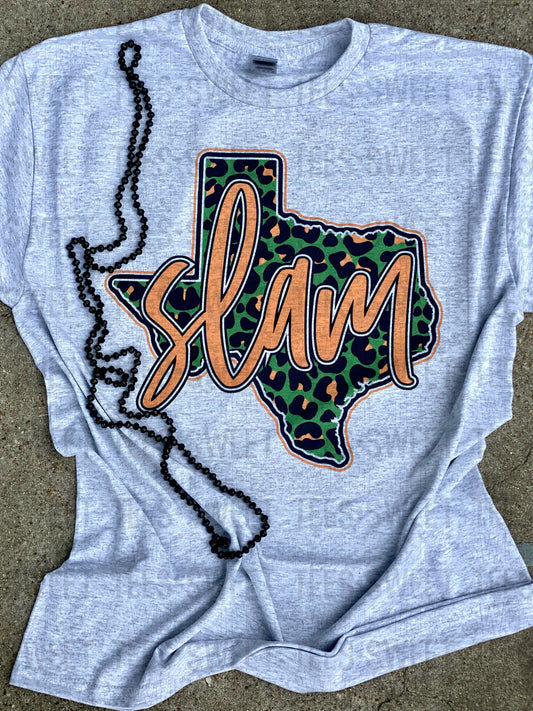 SLAM Leopard Texas tee