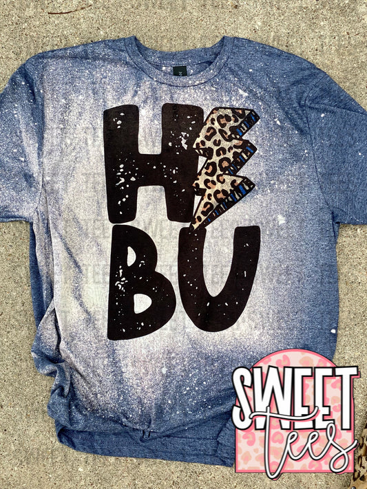 HBU Leopard Bolt tee