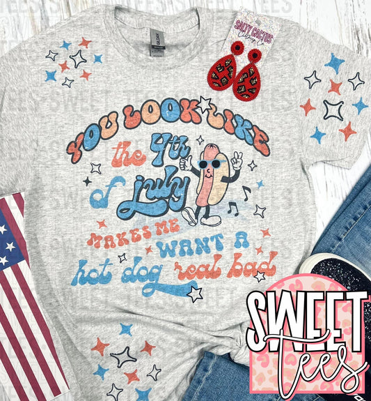 4th of July Hot Dog tee