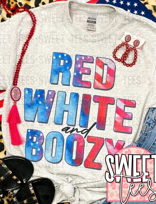 Red White Boozy tee