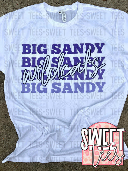 Big Sandy Wildcats Stacked tee