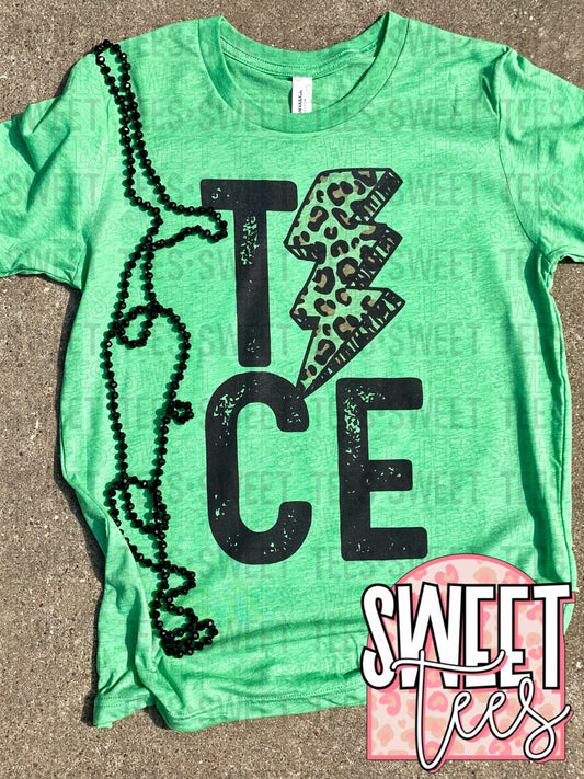 TCE Leopard Bolt tee