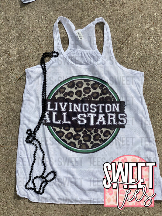 All-Stars Leopard Circle - White Tank