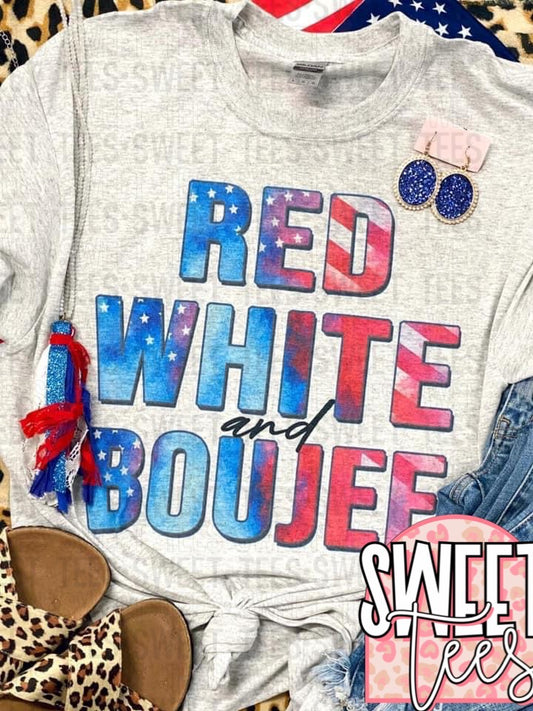 Red White Boujee tee